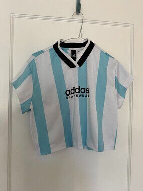 Adidas Tiro Colorblock Crop Tee
